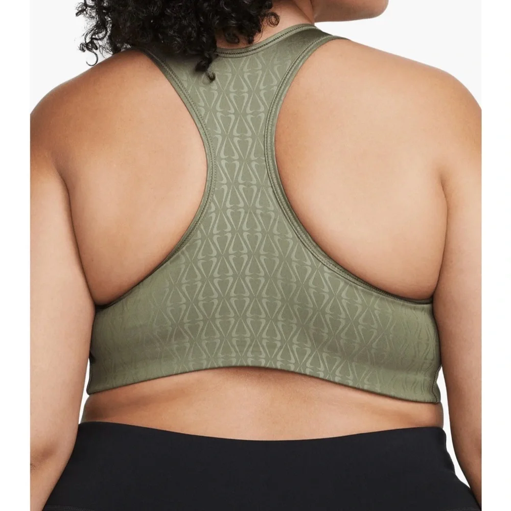 NWT Nike Dri-FIT Swoosh Racerback Sports Bra Green Medium Support 3X